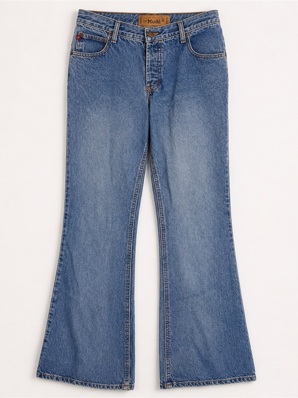 Y2K Mudd Jeans 13 Wide Flare Button Fly Denim Low Rise